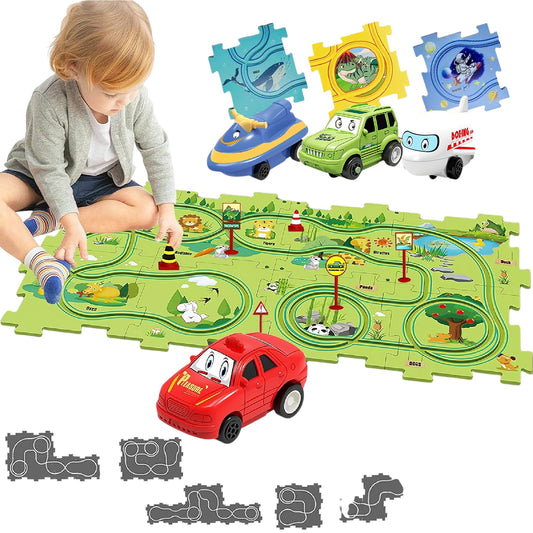 Pista Loca -  Pista De Rompecabezas Carrito 25 Pcs 🚗